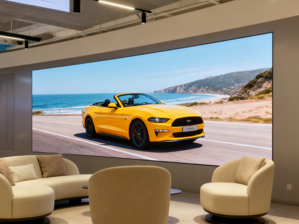 Ultra-thin LED screen in the negotiation area