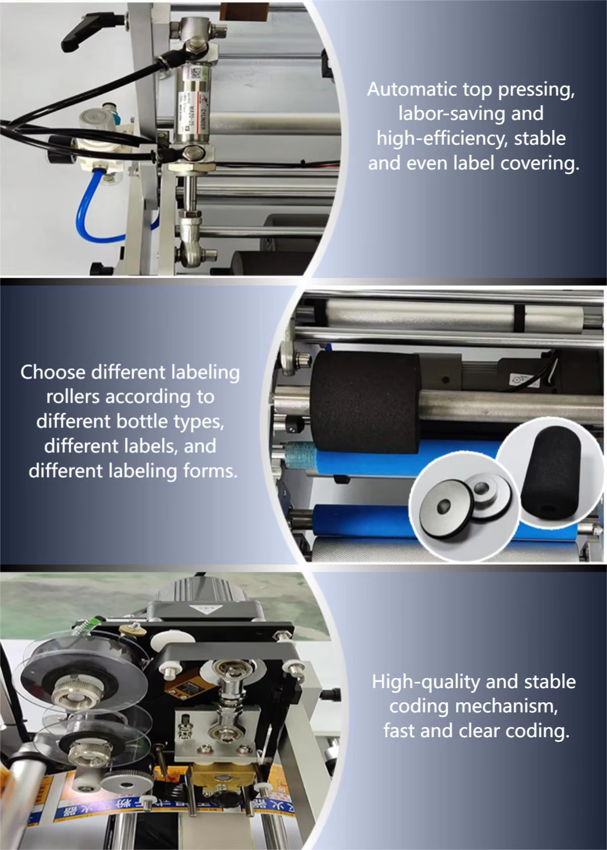 product best price semiautomatic labeling machine aluminum alloy table top round bottles labeling machine with auto round product-3