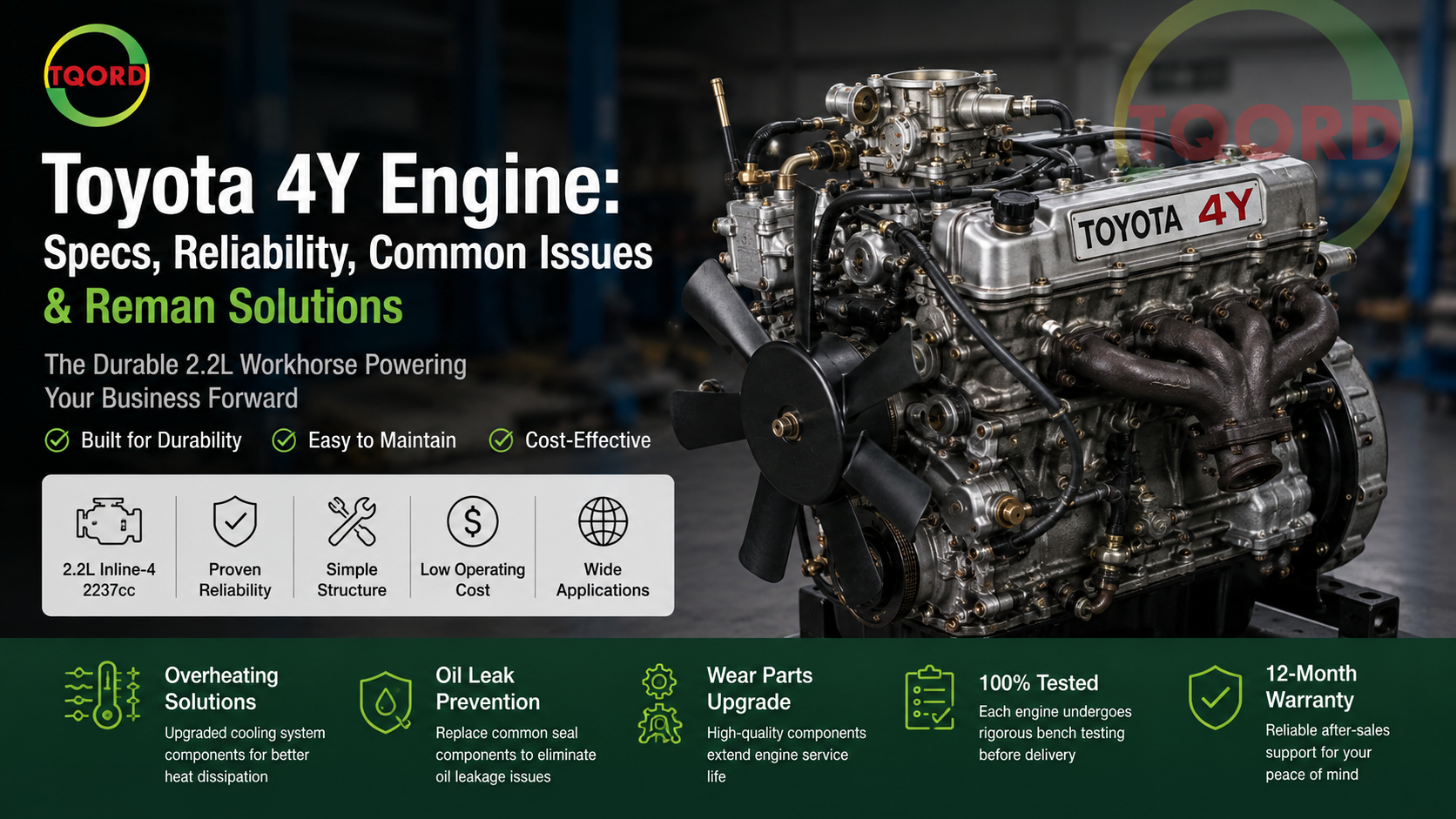 Toyota 4Y Engine: Specifications, Common Issues and Remanufactured Solutions