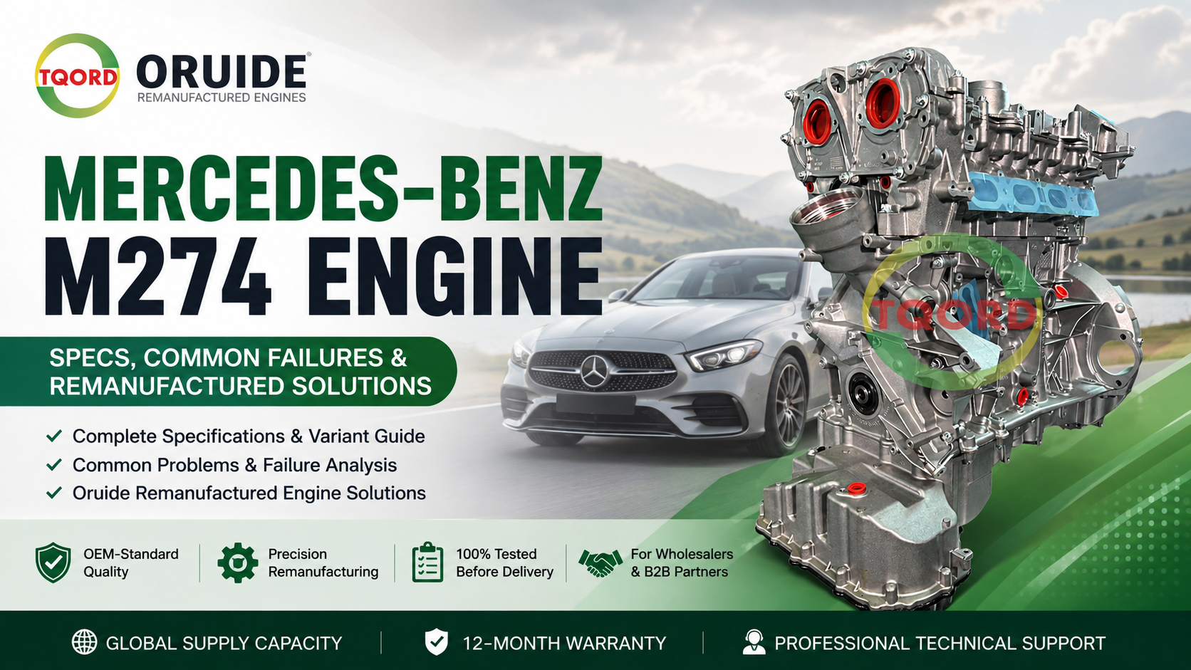Mercedes-Benz M274 Engine: Specs, Common Failures & Remanufactured Solutions