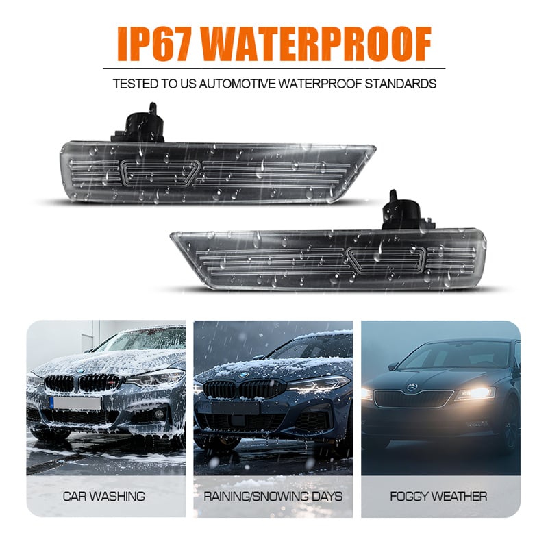 Wholesale 2Pcs Sequential Amber LED Mirror Mounted Blinker for Ford Focus