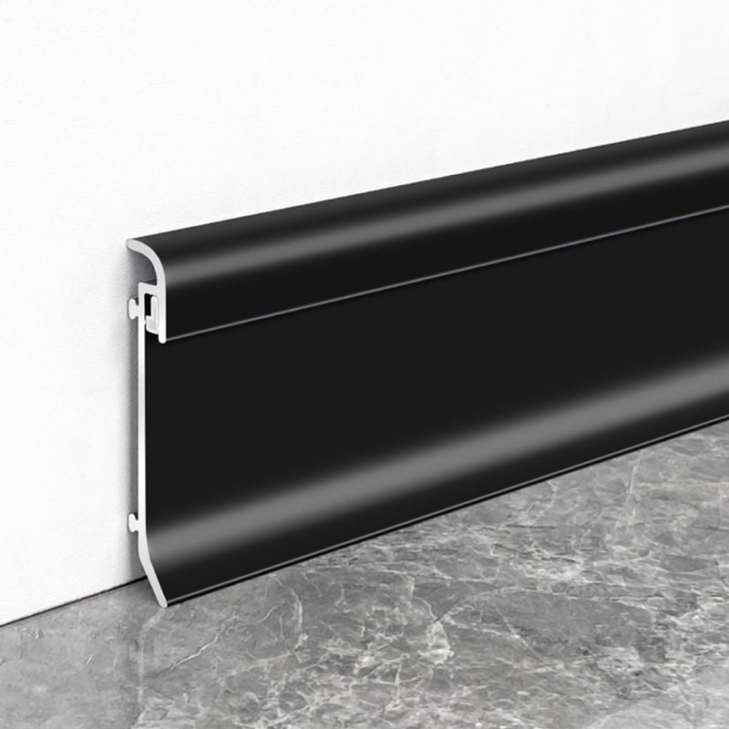60/80*10mm Bottom LED Aluminum Skirting Board (Buckle-mounted)