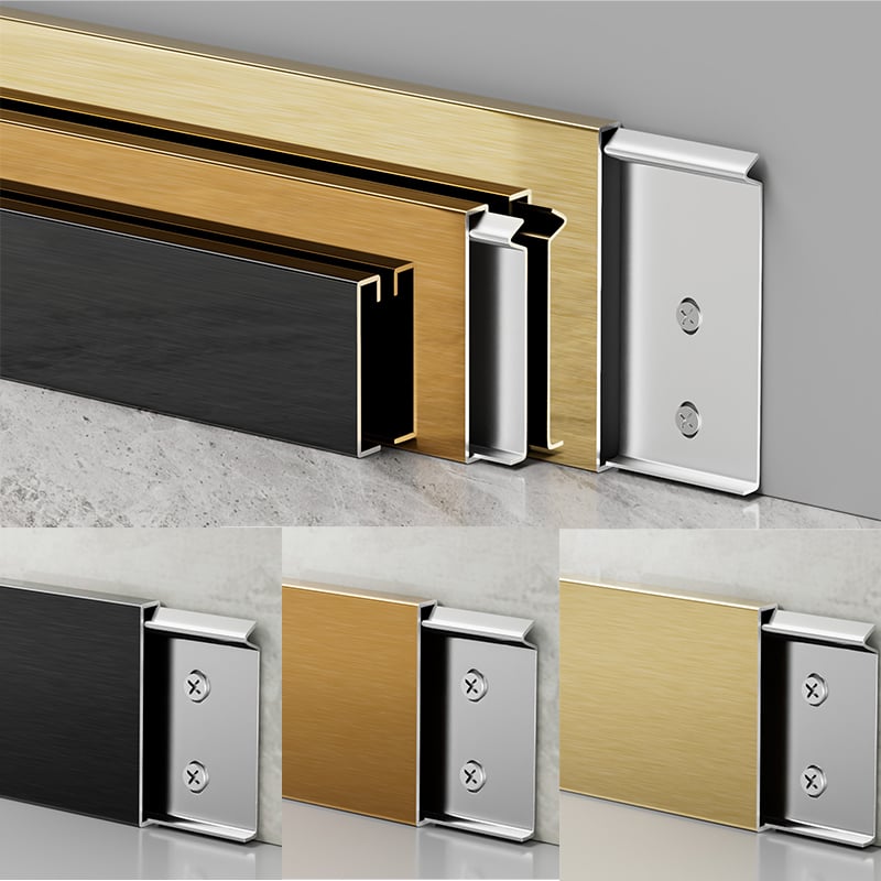40/60/80*10mm Stainless steel Skirting Board（Buckle-Mounted）