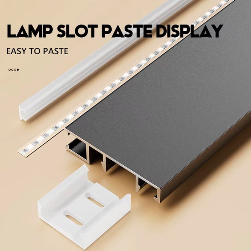 50/80*12mm Top LED Aluminum Skirting Board (Buckle-mounted)