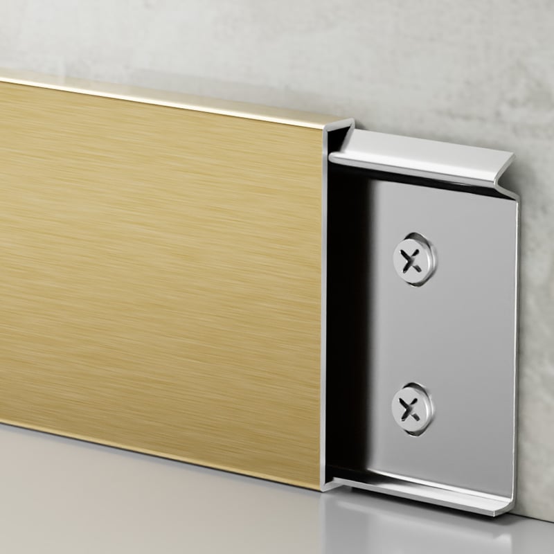 40/60/80*10mm Stainless steel Skirting Board（Buckle-Mounted）