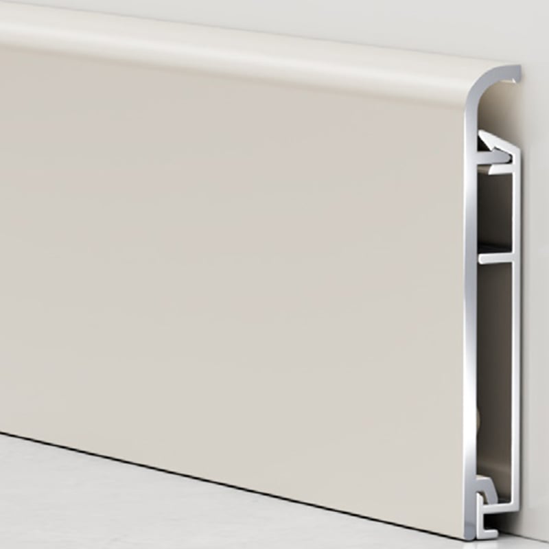 40/60/80*8.2mm Arc shape Metal skirting board（Buckle-mounted）