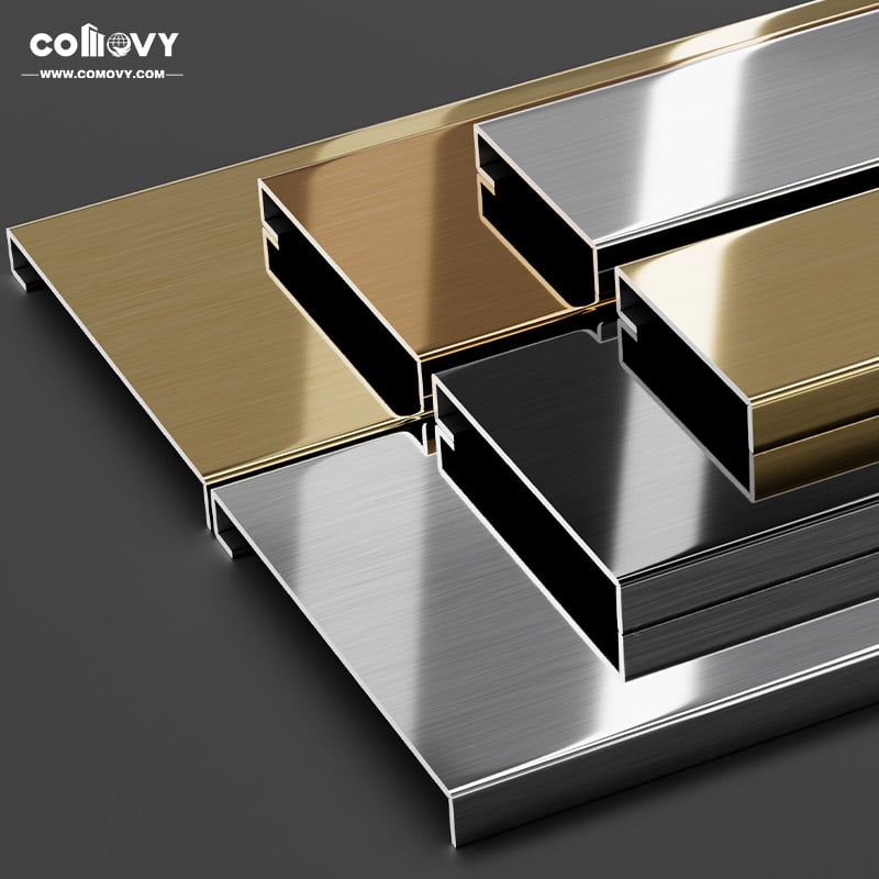 40/60/80*10mm Stainless steel Skirting Board（Buckle-Mounted）