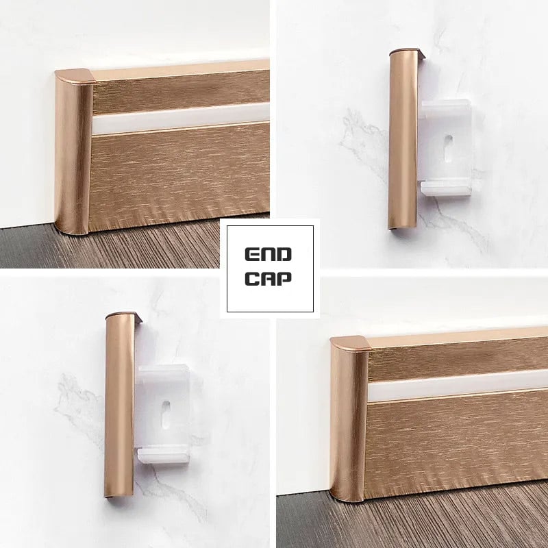 80/100/120*10MM Side LED Aluminum Skirting Board（Buckle-Mounted）