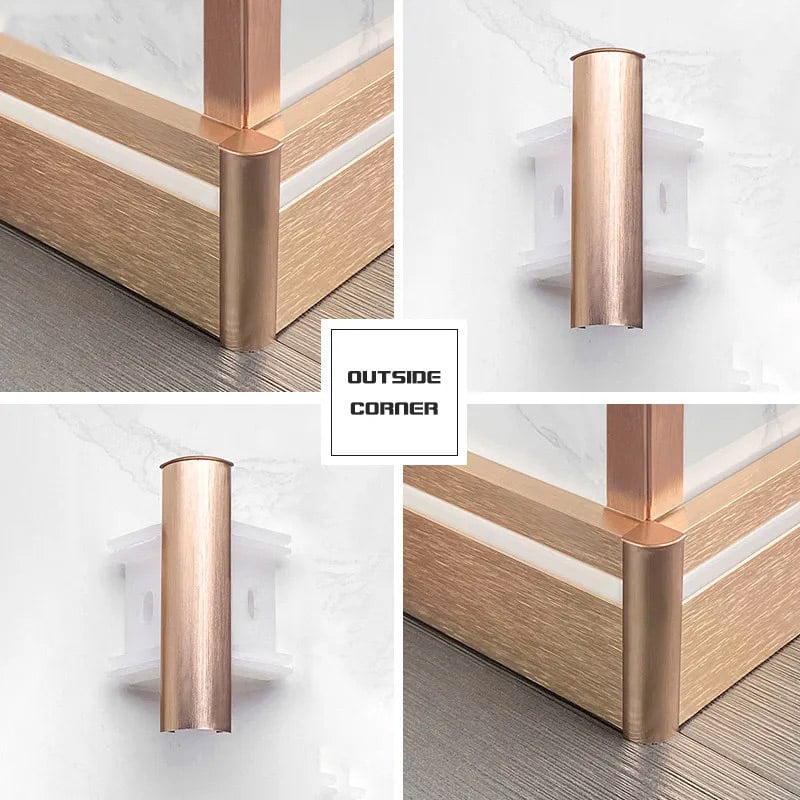 80/100/120*10MM Side LED Aluminum Skirting Board（Buckle-Mounted）