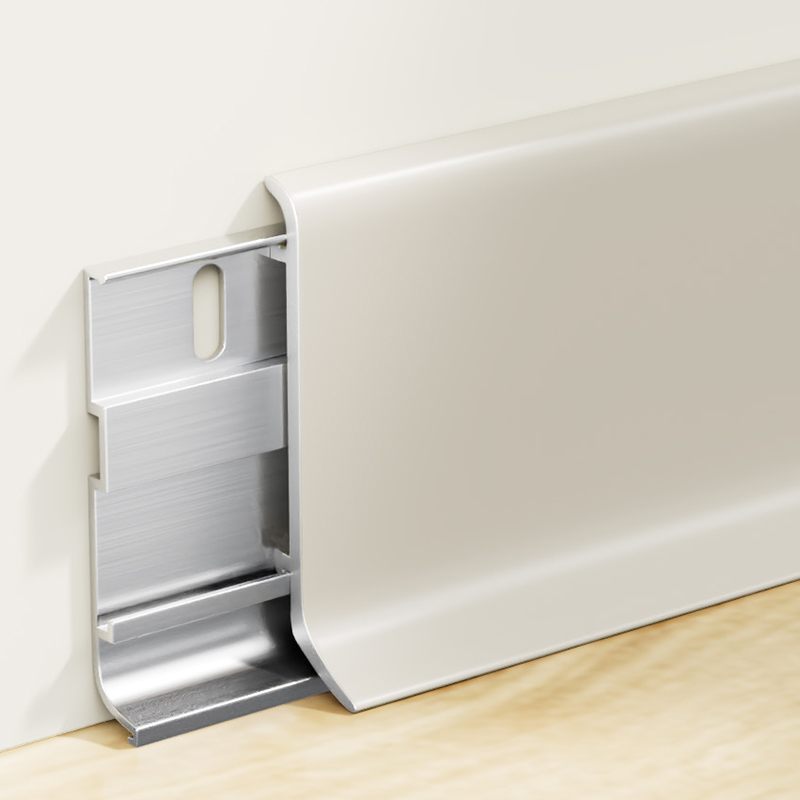 46/60/80*15mm Simplicity curved style Metal skirting board（Buckle-Mounted）