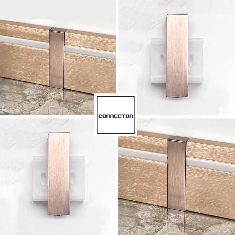 80/100/120*10MM Side LED Aluminum Skirting Board（Buckle-Mounted）