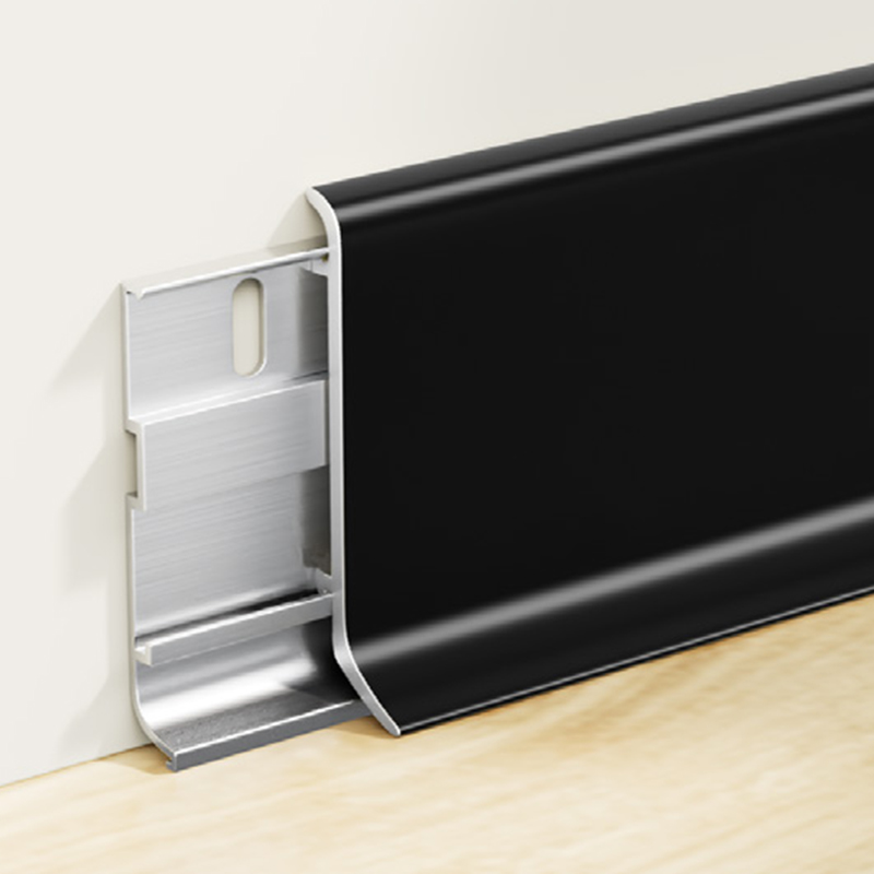 46/60/80*15mm Simplicity curved style Metal skirting board（Buckle-Mounted）
