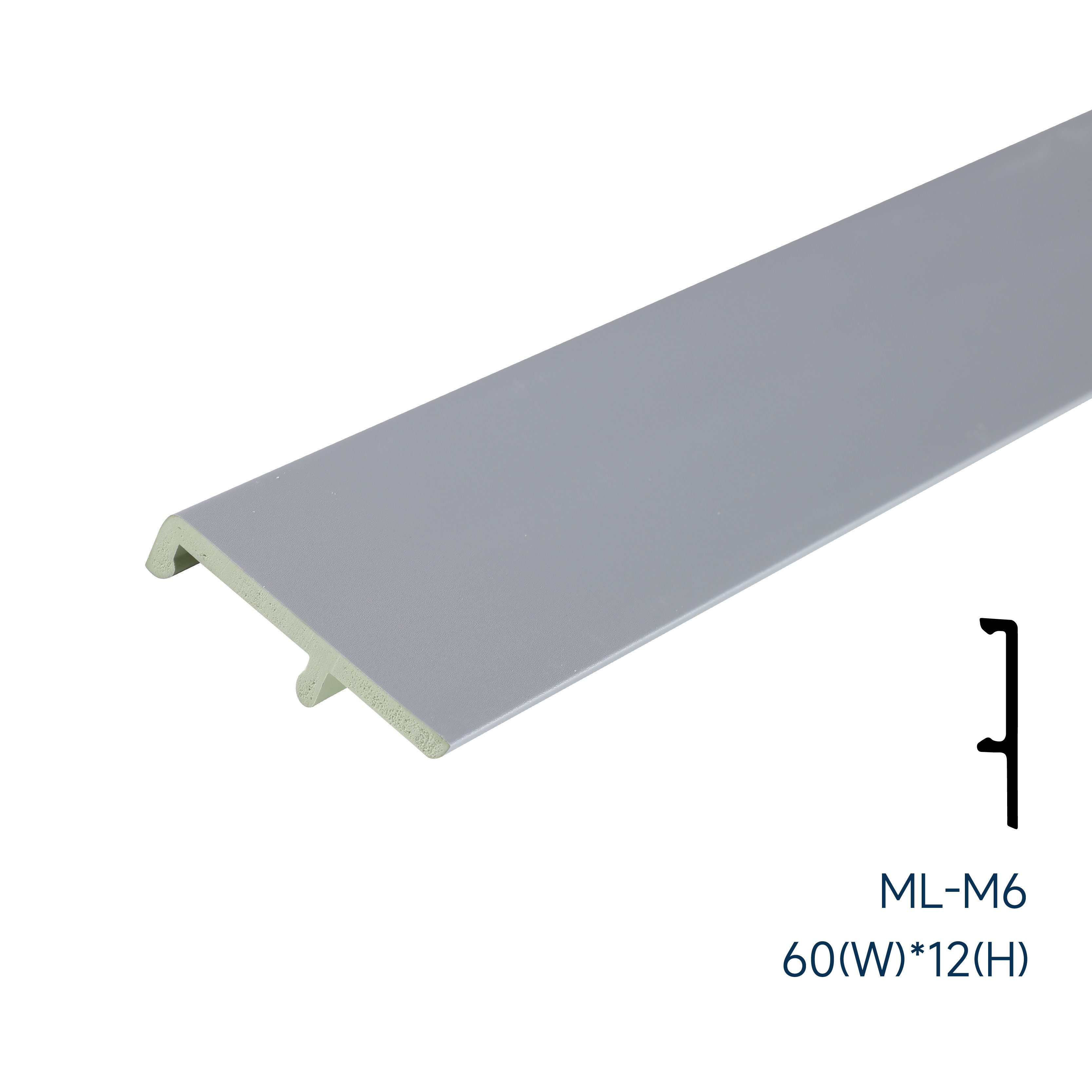 60*12mm Quick installation PVC skirting board(ML-M6)