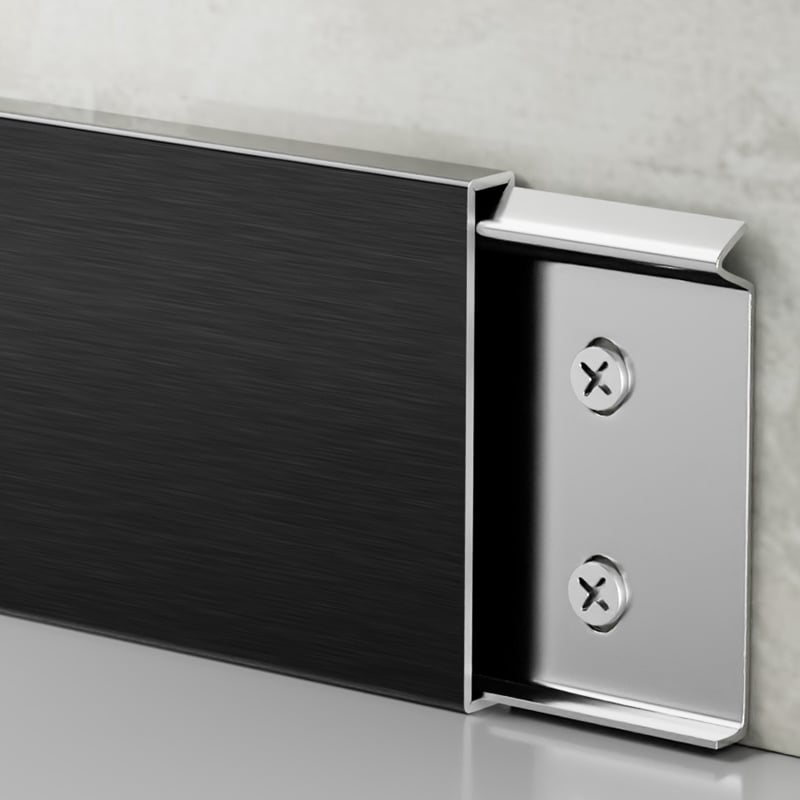 40/60/80*10mm Stainless steel Skirting Board（Buckle-Mounted）