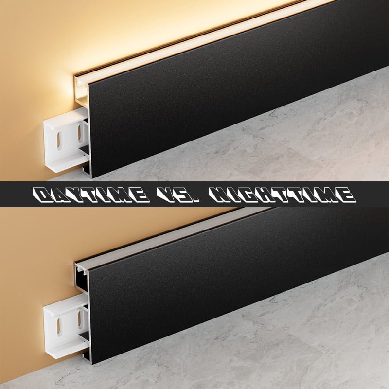 50/80*12mm Top LED Aluminum Skirting Board (Buckle-mounted)