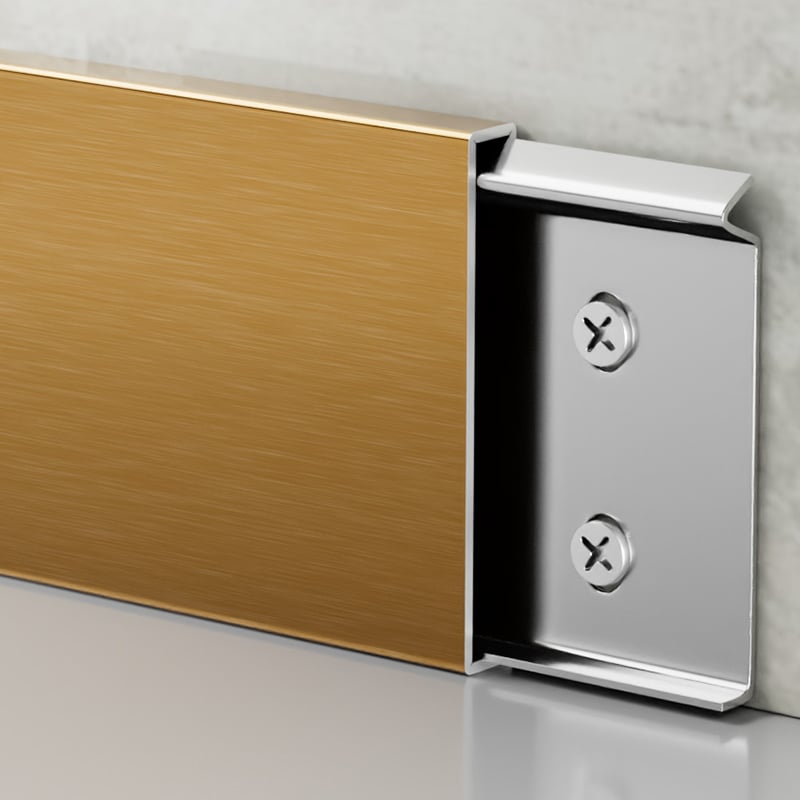 40/60/80*10mm Stainless steel Skirting Board（Buckle-Mounted）