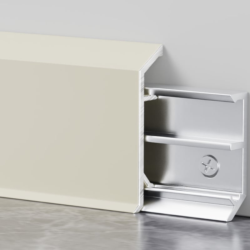 30/50/70*10mm Inclined plane Metal skirting board（Buckle-Mounted）