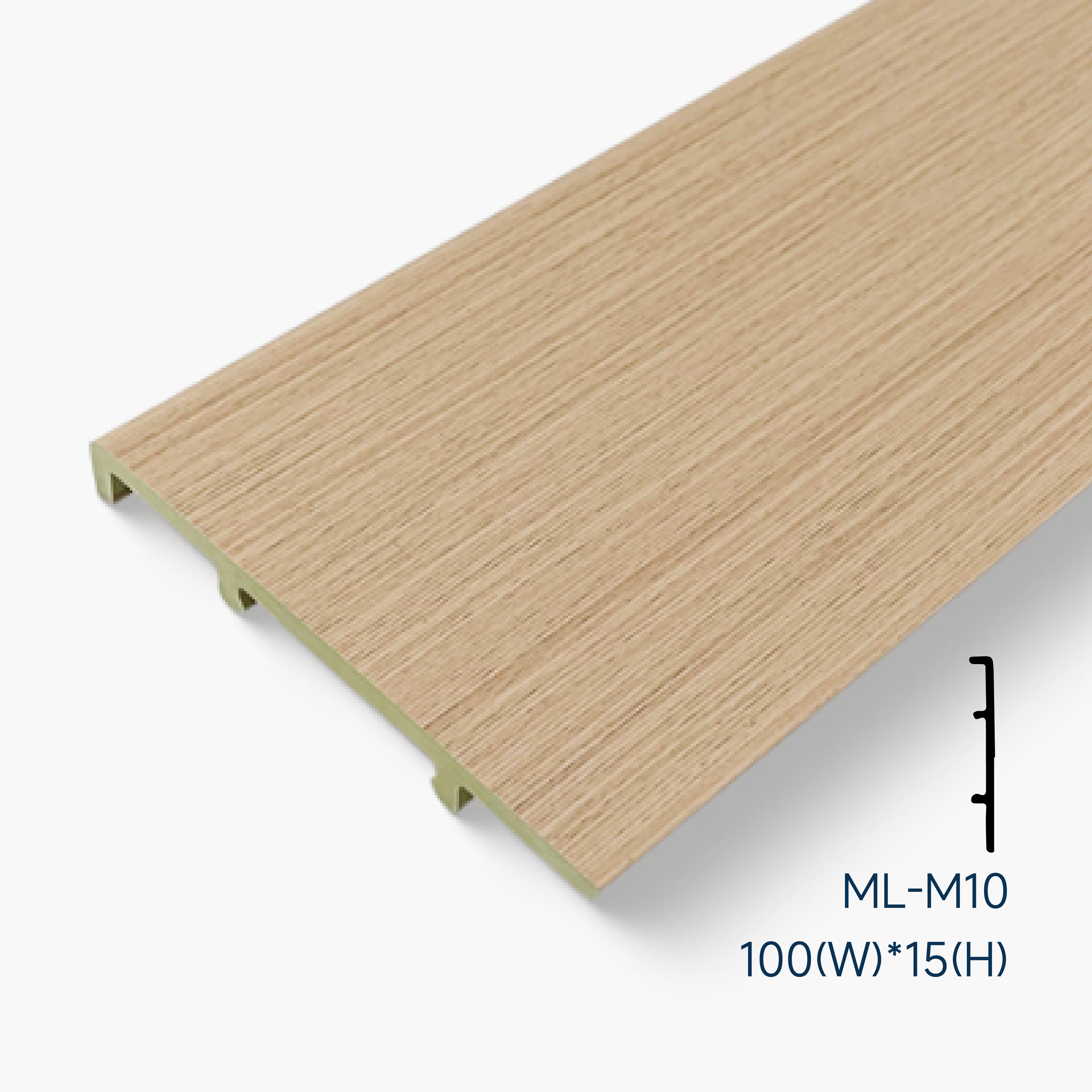 100*12mm Quick installation PVC skirting board(ML-M10)