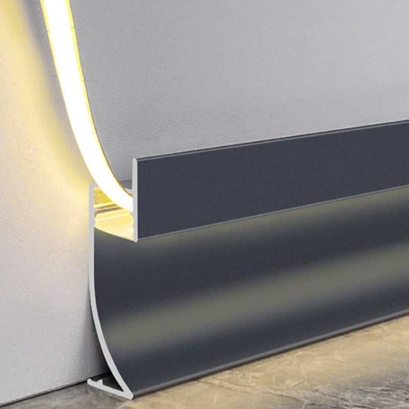 40/65*13mm Embedded LED Metal Skirting Board
