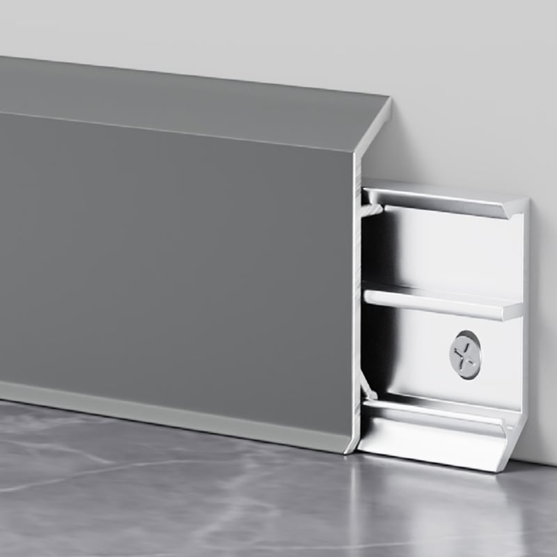 30/50/70*10mm Inclined plane Metal skirting board（Buckle-Mounted）