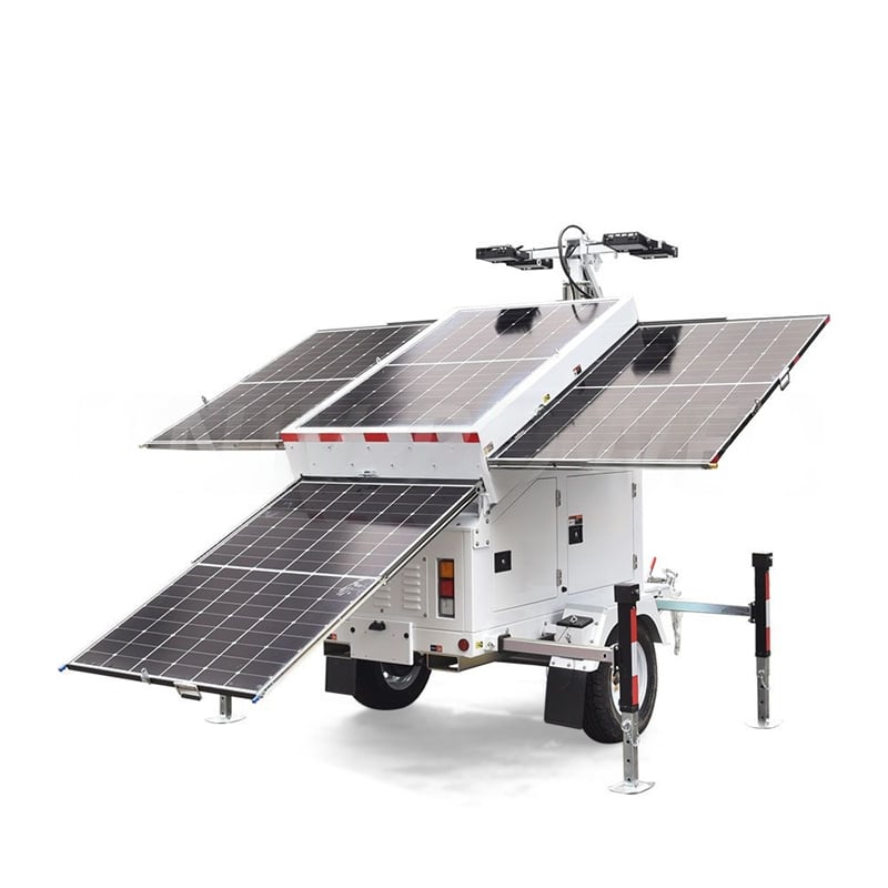 UST-1200 Long Lasting Flood Light Mobile Trailer Mounted Solar Power LED Light Towers