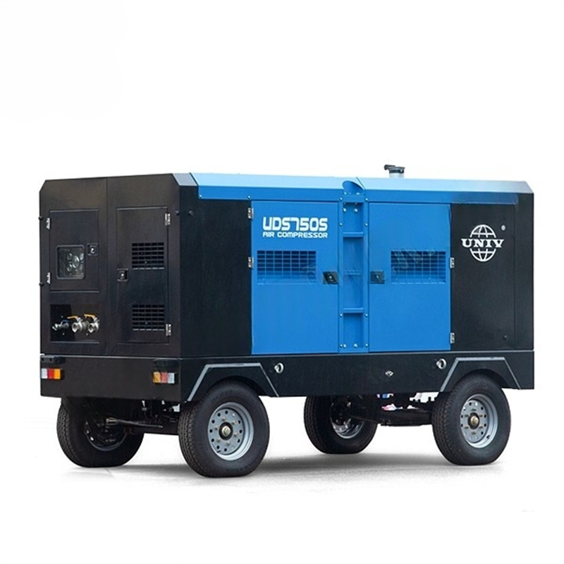 750CFM Factory Direct Sale Towable Diesel Screw Air Compressor For Outdoor Using