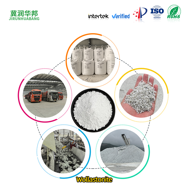 High Whiteness Acicular Wollastonite Powder Filler For Ceramic Coating Plastic Rubber High Temperature Resistance Corrosion Resistance Complete Specifications Factory Direct Supply