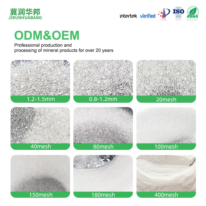 800Mesh Glass Beads for Leather Embossing Crafting Glass Beads for Road Construction Pavement Marking
