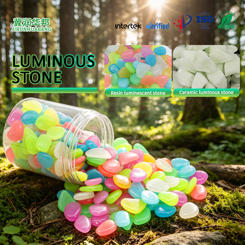 Multi Color Optional Luminous Pebbles Outdoor Courtyard Walkway Decoration Aquarium Landscape Wear Resistant Light Storage Stones Anti Slip Glowing Gravel Factory Direct Supply