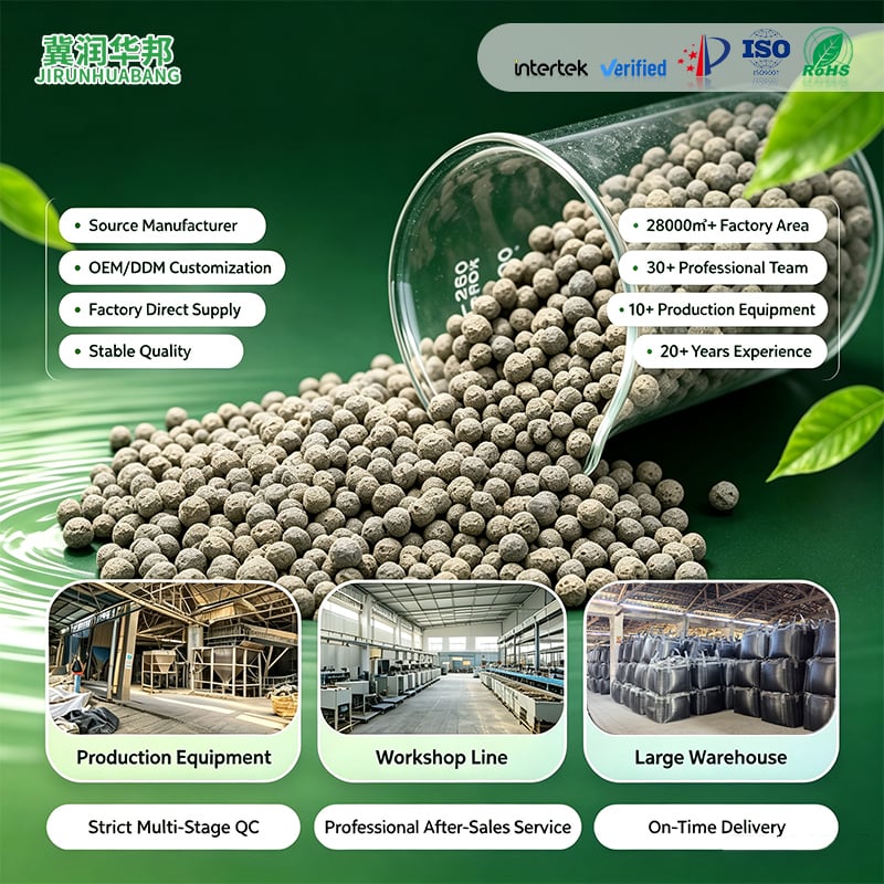 Eco Friendly Ceramsite Filter Media For Advanced Municipal Sewage Treatment Developed Micropores High Film Forming Efficiency