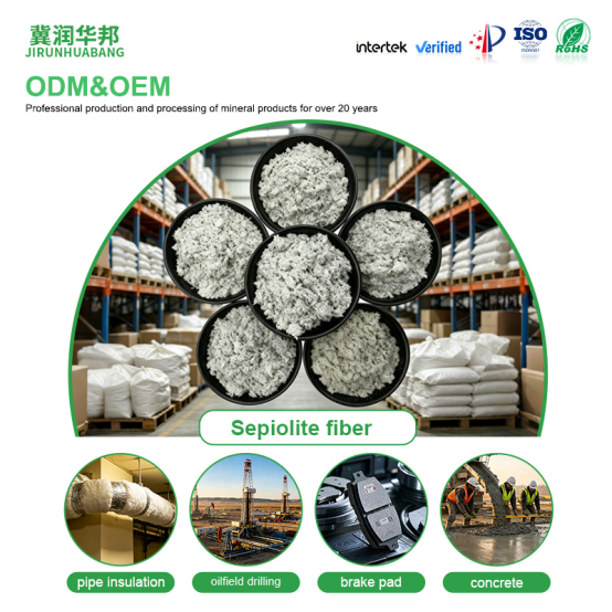 Sepiolite fiber， an eco-friendly, asbestos-free, natural mineral functional fiber.