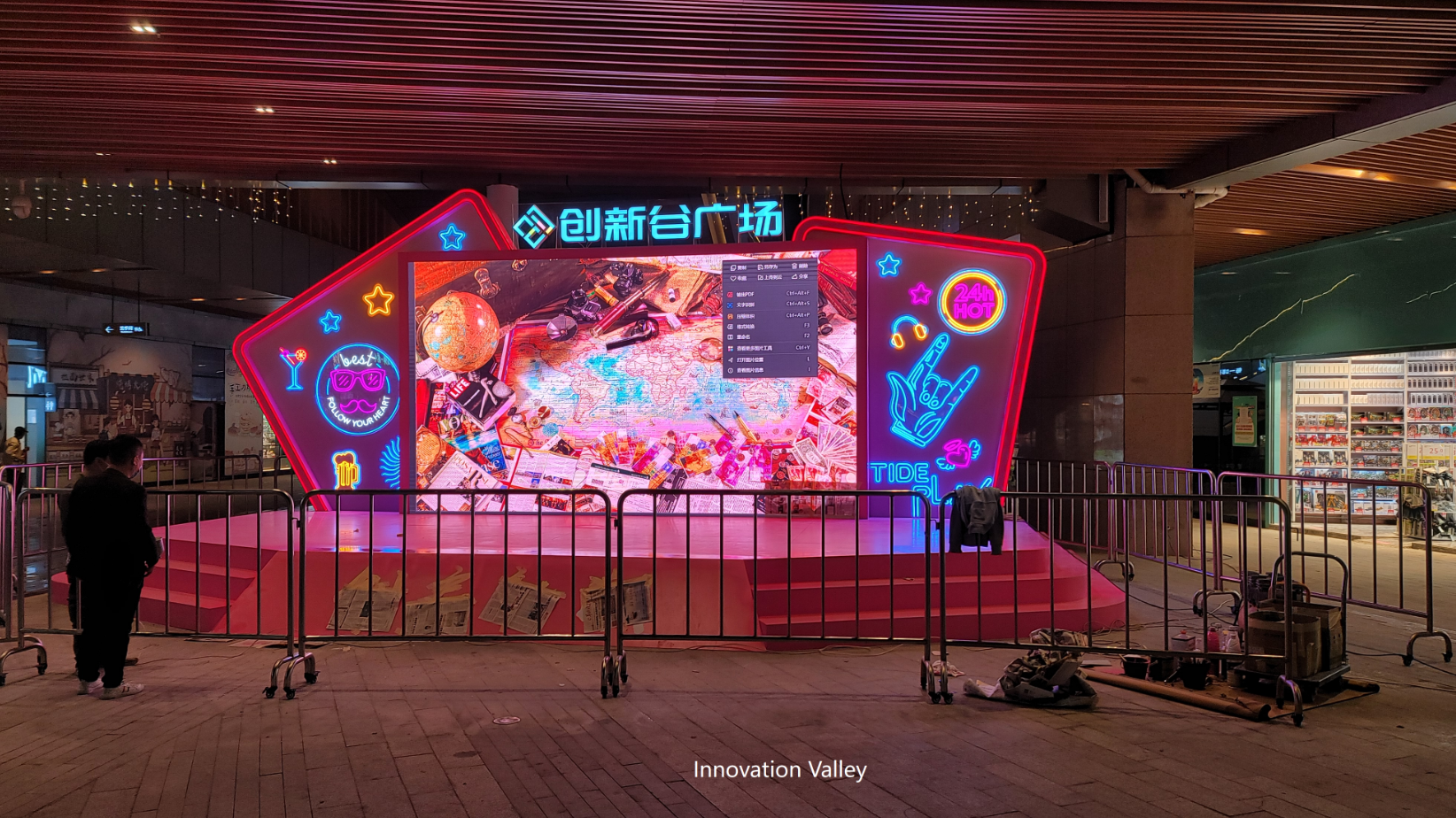 The context in which outdoor displays are used also changes their brightness needs.  
