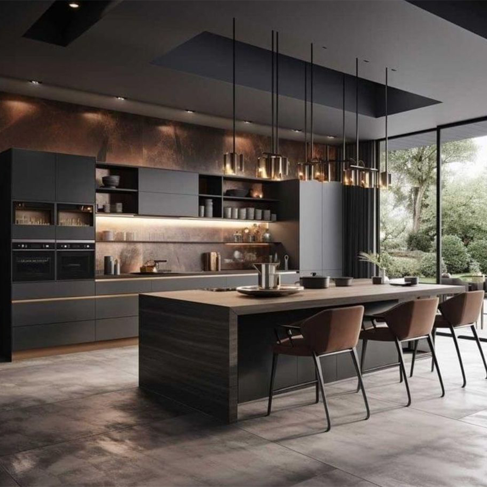 Quality Assured Small Apartment Kitchen Cabinet Handless Hardware With Oven Ready to Assemble Full Complete