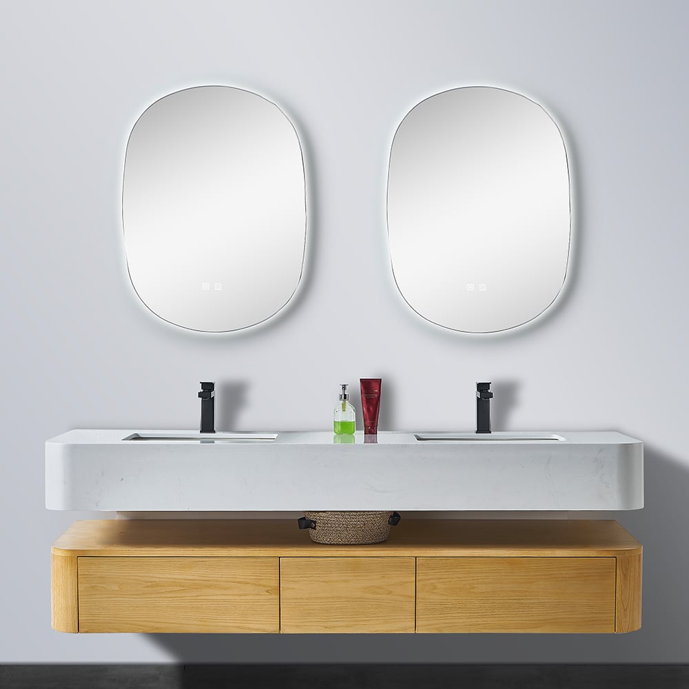 Factory Direct Luxury European Style Wall Mounted Bathroom Cabinet Modern Bathroom Cabinet Vanities Custom Vanities