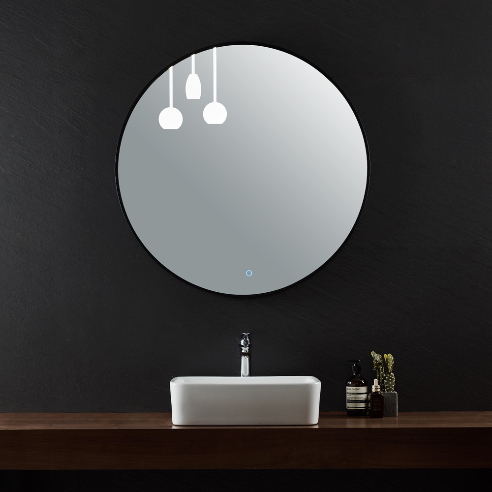 Sophisticated Rectangular Time Display Mirror Bathroom Customized LED Backlit Defogger Smart Mirror