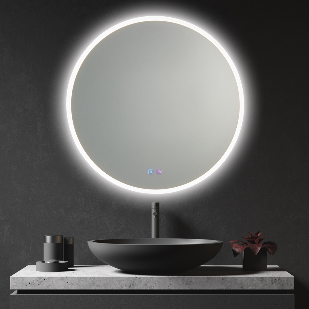 Modern Luxury Mirror Bathroom customized LED Backlit Defogger Smart Mirror For Bathroom