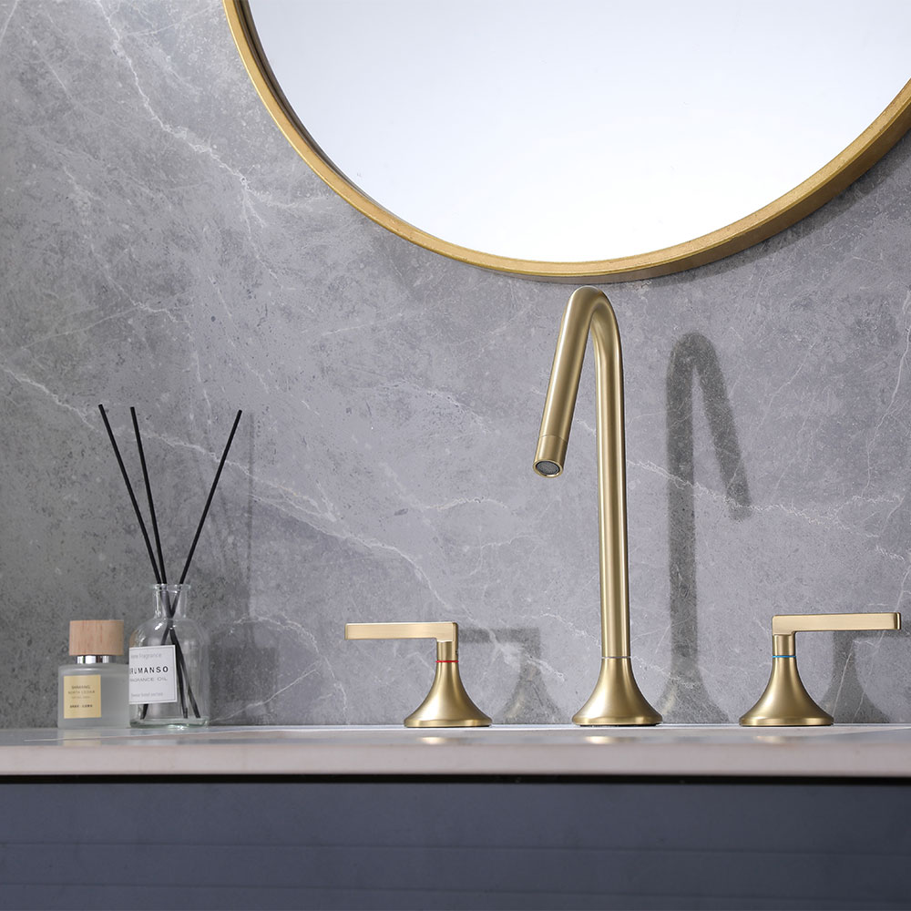 Factory Direct Luxury Brass Wall Mounted Cold And Hot Water Faucet Single Hole Basin Faucet Bathroom Wash Basin Hand Basin