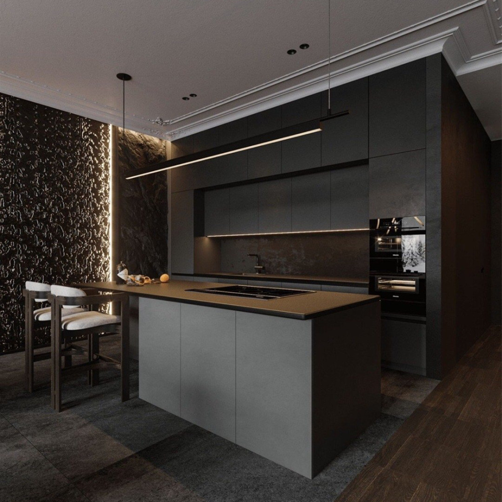 Elegant Style Modern Shaker Design UV Entry Luxury Soild Wooden Kitchen Cabinets For Wholesale