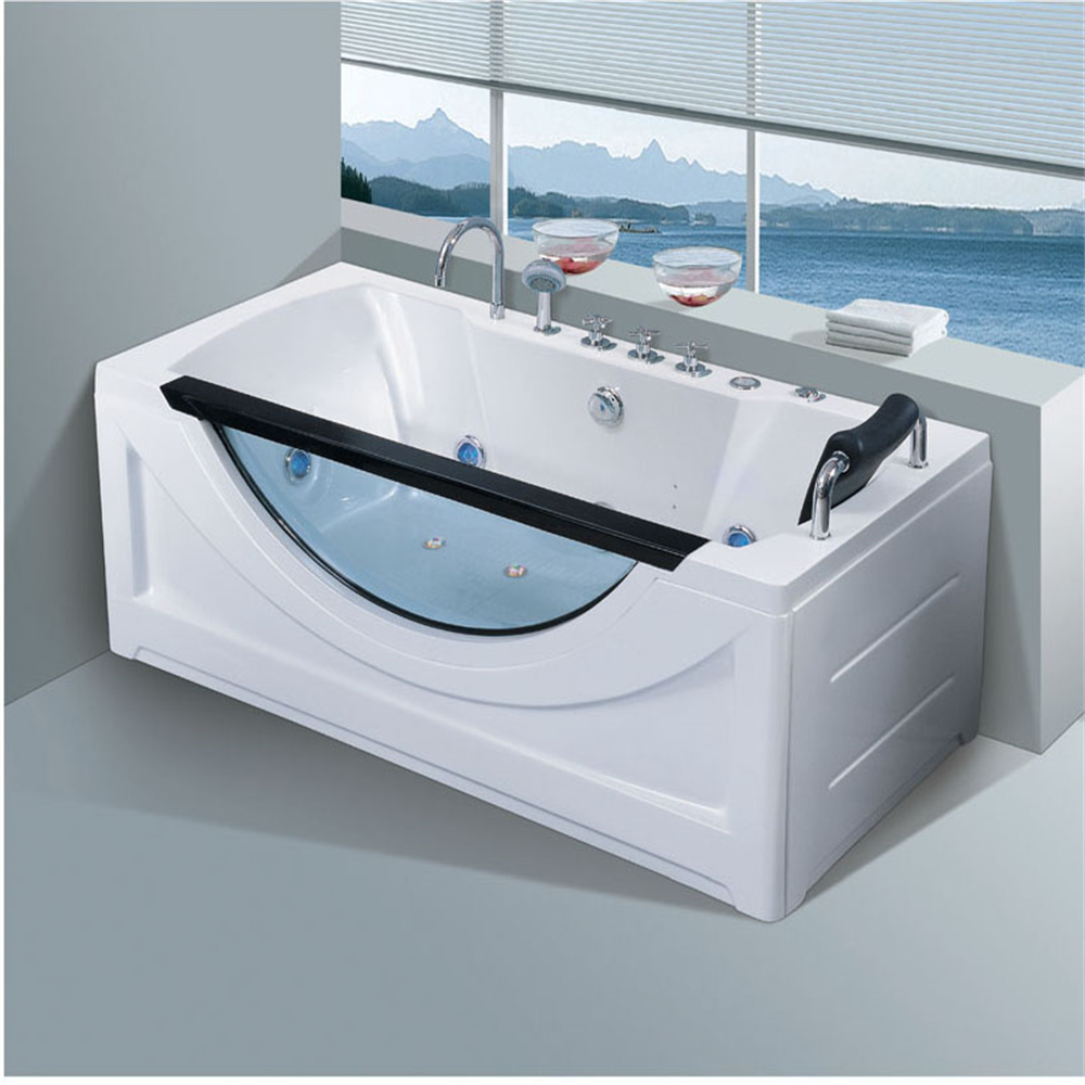 Premium Akrilik Özelleştirilmiş Kare Modern Spa Akrilik Whirlpool Masaj Yuvası ile Kabarcık Lamba Oda için Banyo