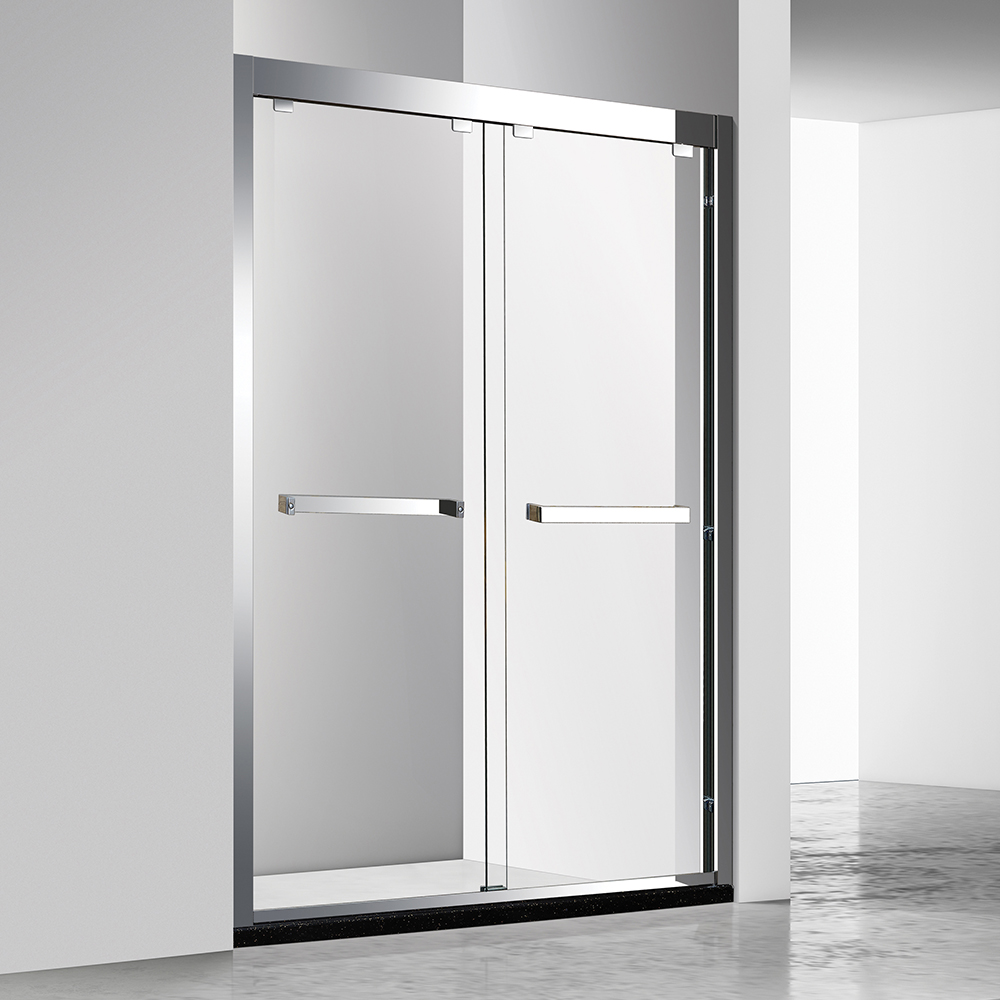 Economical Home Hotel Sliding Frameless Bathroom Door Tempered Glass Matte Shower Door