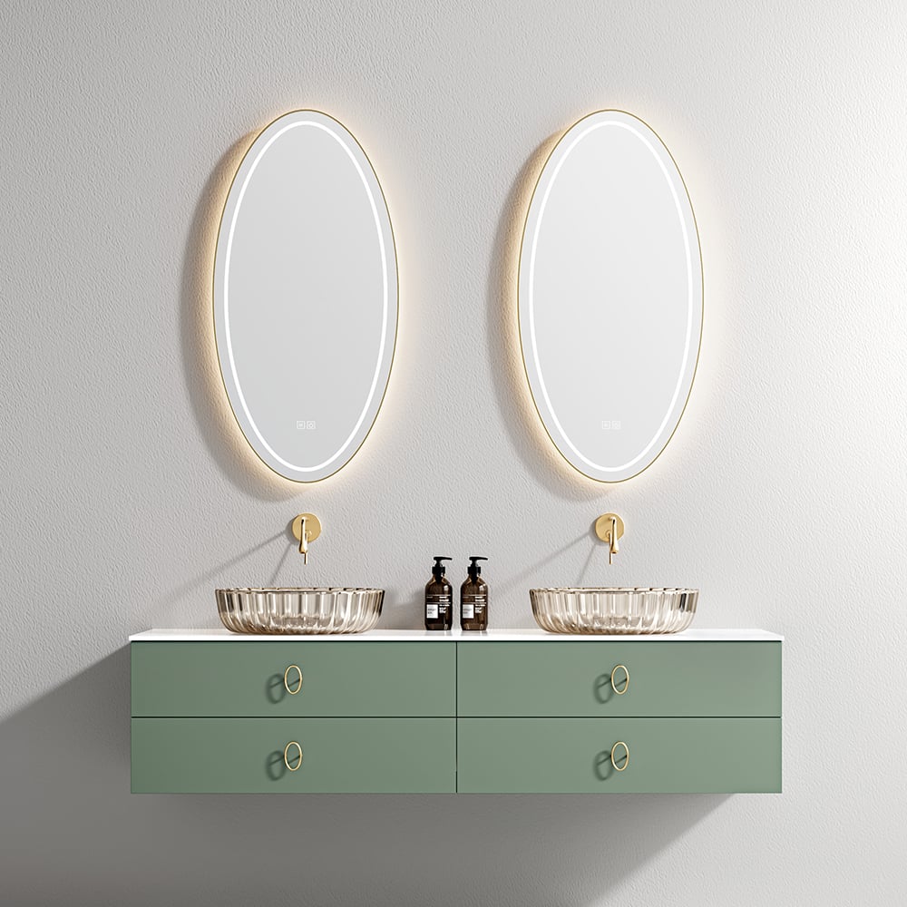 Wholesale Cheap Price Single Sink Bathroom Wall Cabinet Floor Standing Brown Painted Bathroom Vanity with Mirror for Bathroom