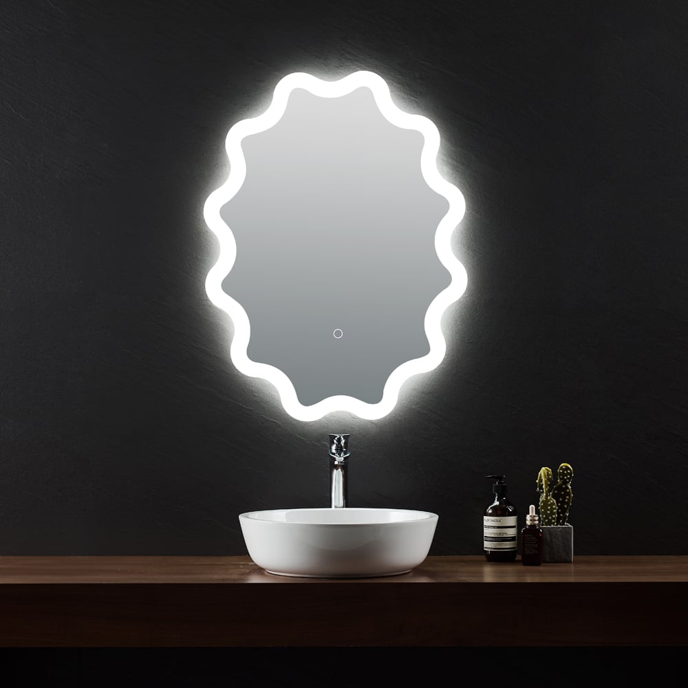 Elegant Mirror Bathroom customized LED Backlit Defogger Smart Mirror For Bathroom