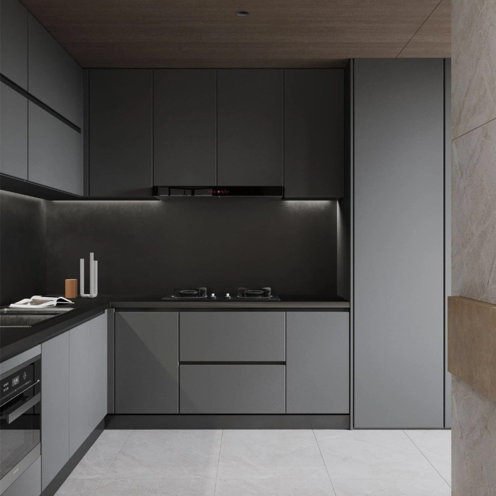 Hot Sell Home Free Designed Kitchen Cabinets Multicolor Durable Waterproof Kitchen Furniture With Shaker Door