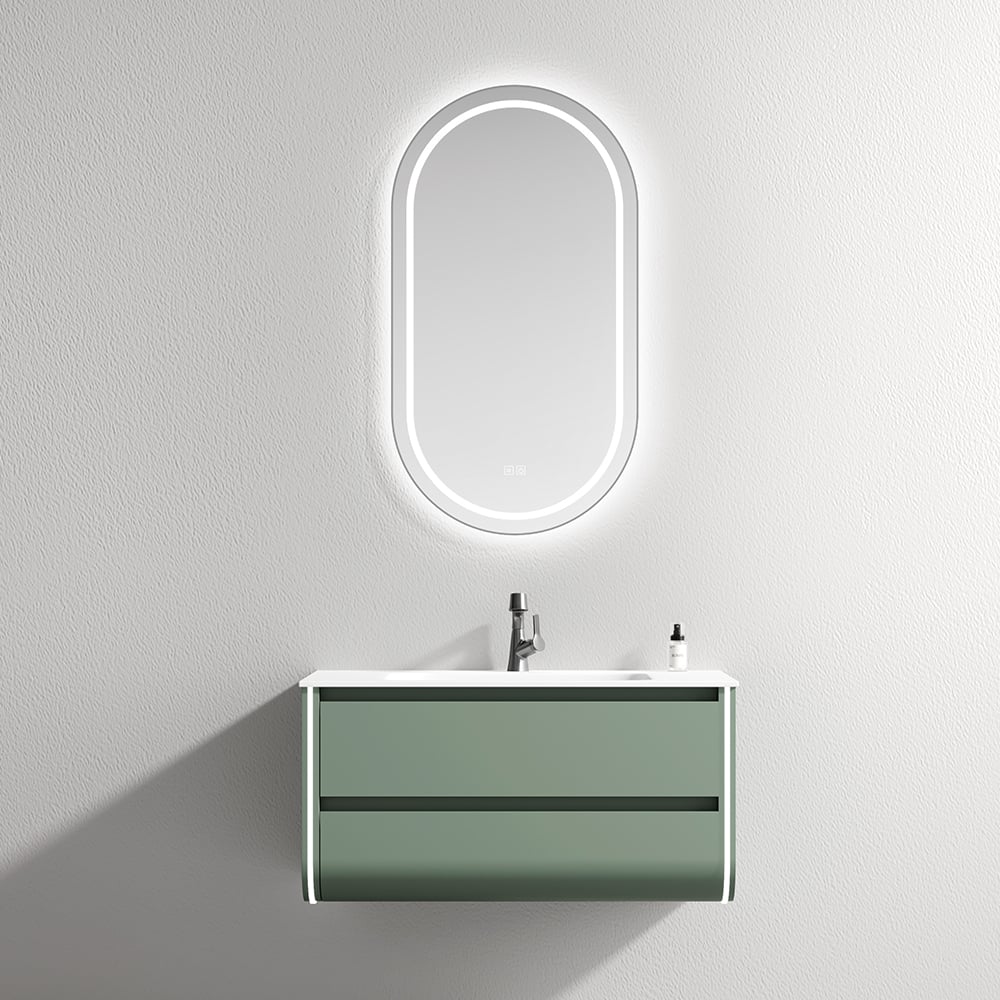 Hot Selling Modern Design double Sink Bathroom Wall Cabinet Floor Standing Brown Painted Bathroom Vanity with Mirror for Bathroom