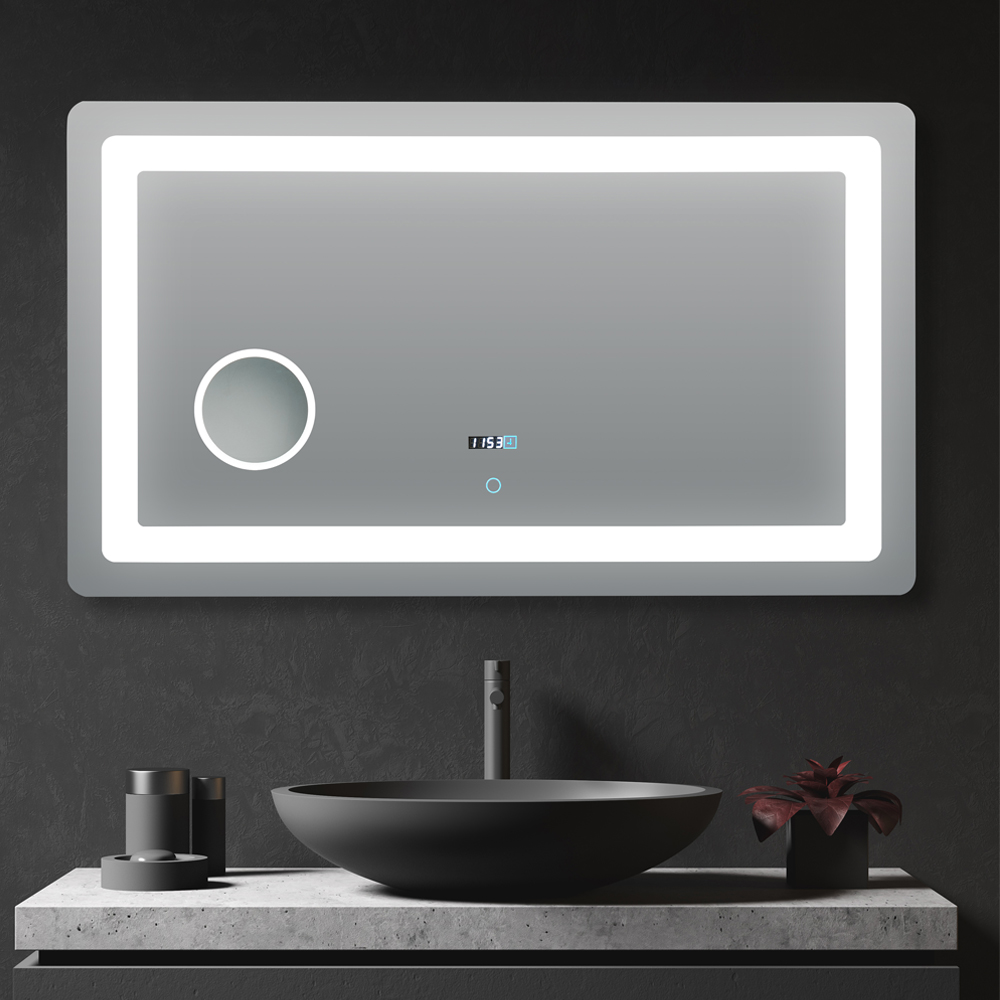 High Quality Smart Touch Sense Intelligent Round Vanity Mirrorr Multi-function Anti -Fog Bath Beauty Mirror With Led Lights