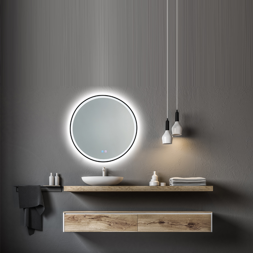 Modern Smart Round LED Mirror Home Hotel Bathroom Vanity Mirror White Light Bathroom Mirror With LED Lights