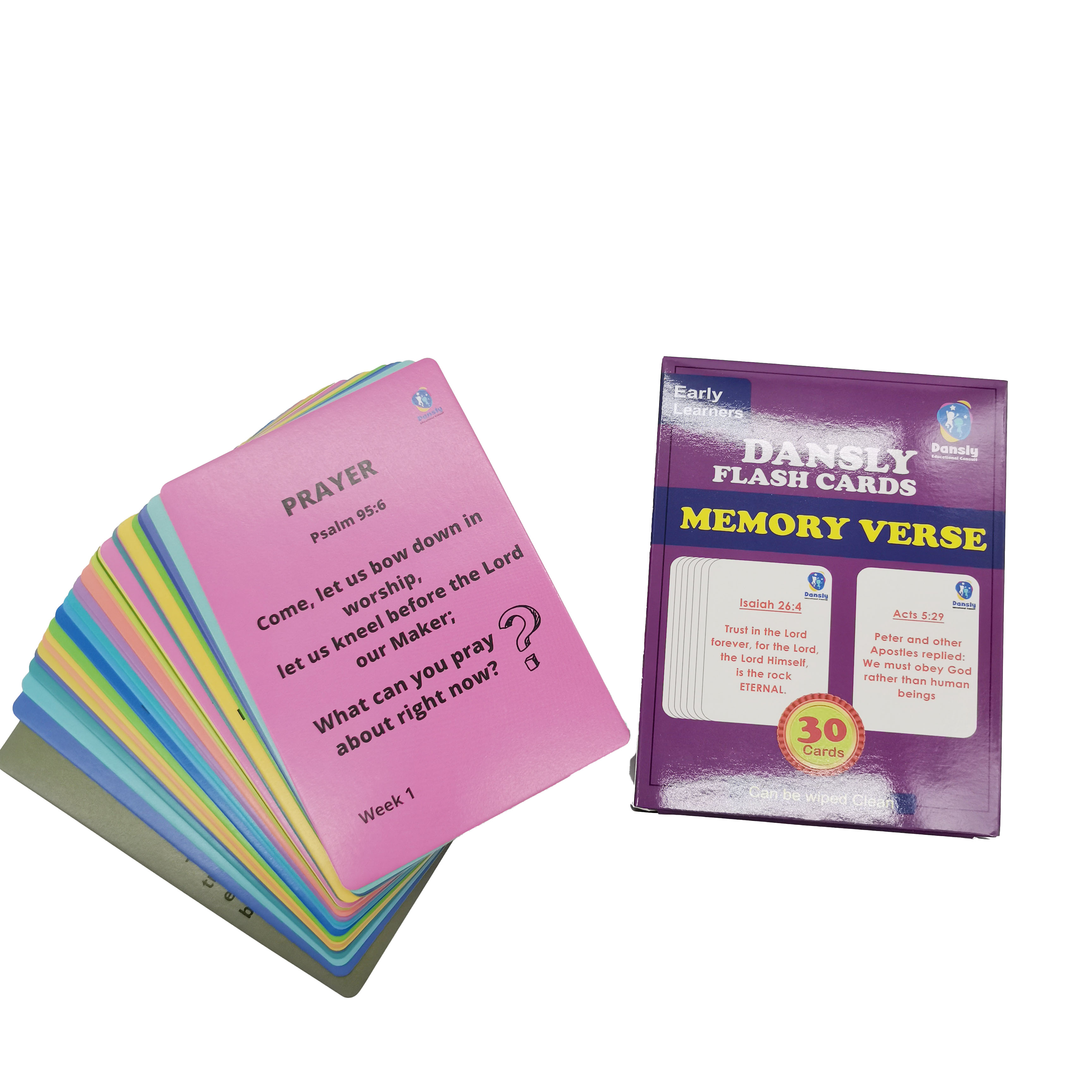 OEM Custom DANSLY Early Learners Educational Flash Card Set for Toddlers Wholesale Manufacturer