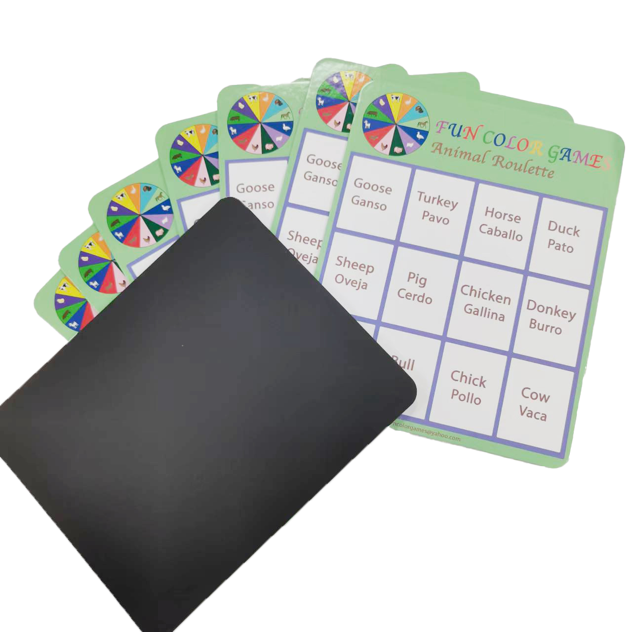 OEM Custom FUN COLOR GAMES Animal Roulette Learning Cards for Kids Wholesale Educational Game Manufacturer