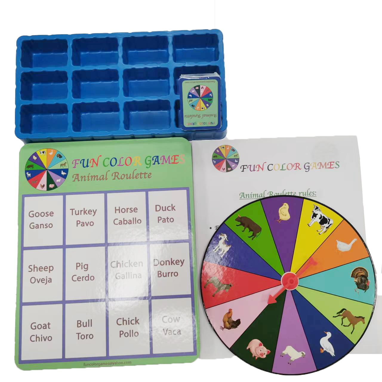 OEM Custom FUN COLOR GAMES Animal Roulette Learning Cards for Kids Wholesale Educational Game Manufacturer