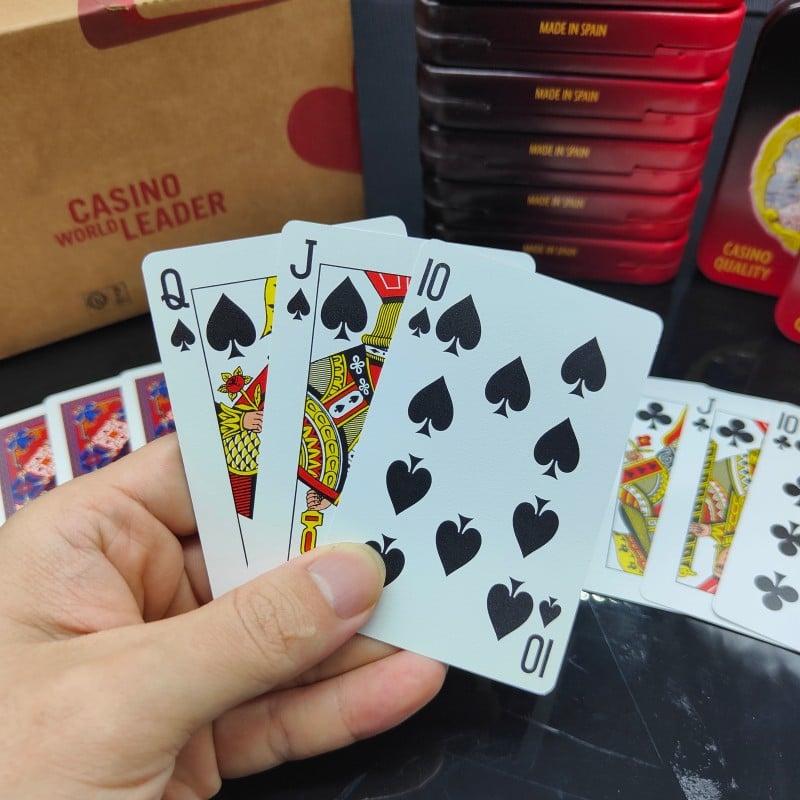 100% Plastic Poker Cards in Protective Tin Box - Casino Grade & Waterproof
